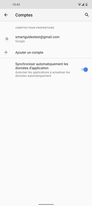 Sélectionnez votre compte Google