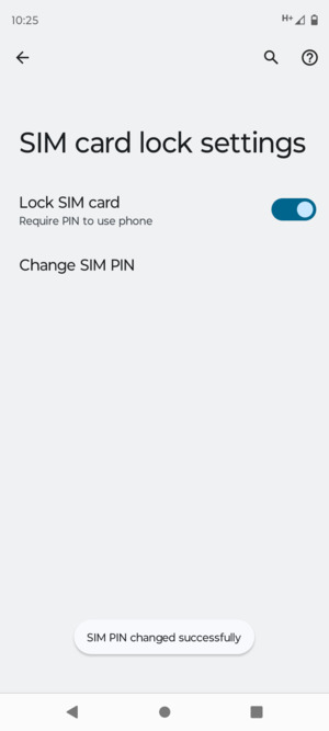Your SIM PIN has been changed