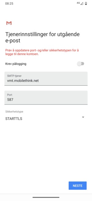 Velg Sikkerhetstype