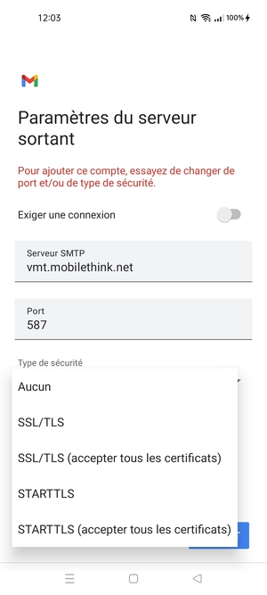 Sélectionnez Aucun