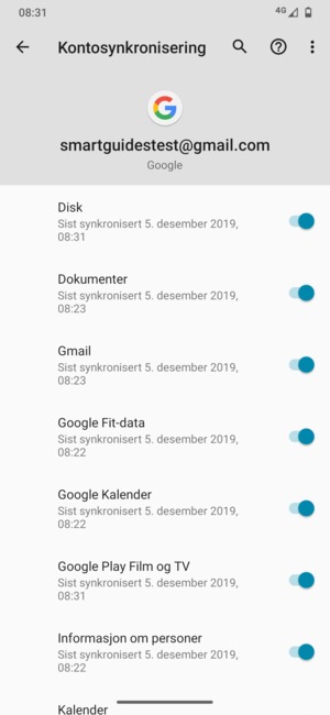 Velg menyknappen
