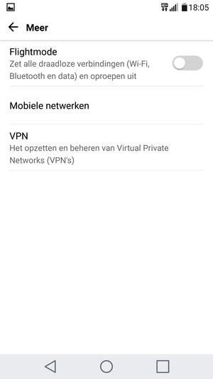 Selecteer Mobiele netwerken