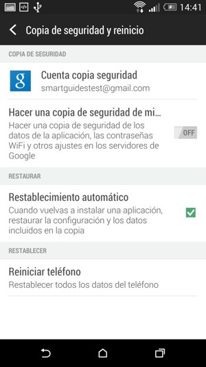 Active Hacer una copia de seguridad de mi...