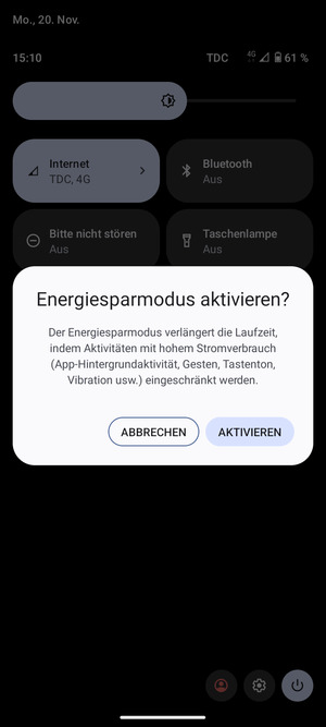 Wählen Sie AKTIVIEREN