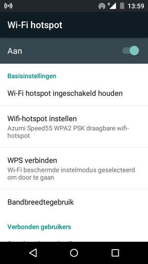 Uw telefoon is nu geïnstalleerd voor gebruik als modem