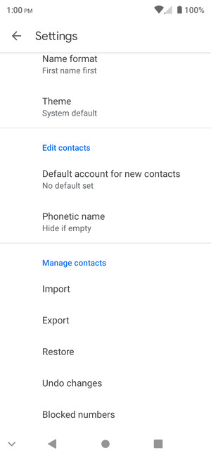 Scroll to and select Import