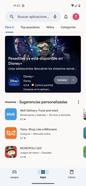 Seleccione la barra de Búsqueda