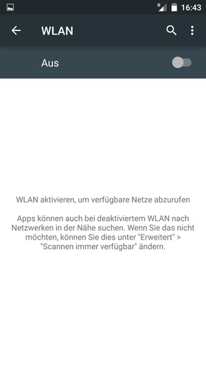 Schalten Sie WLAN ein