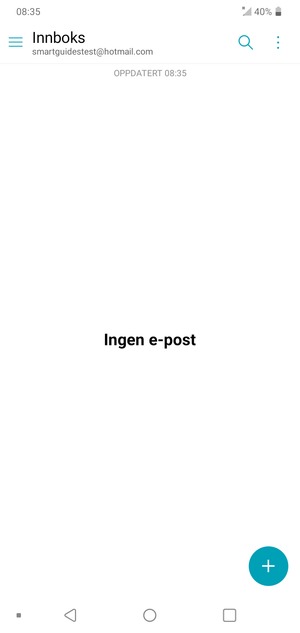 Hotmail er klar til bruk