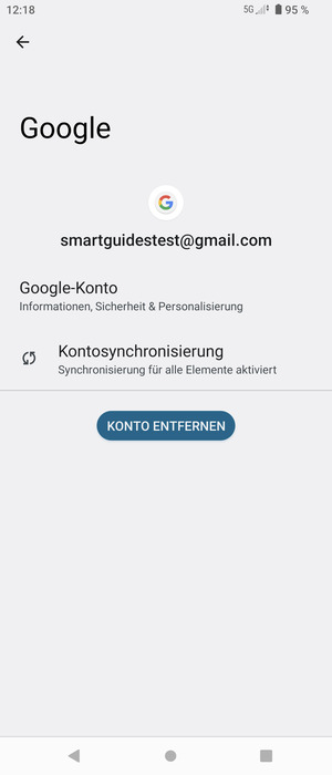 Wählen Sie Kontosynchronisierung