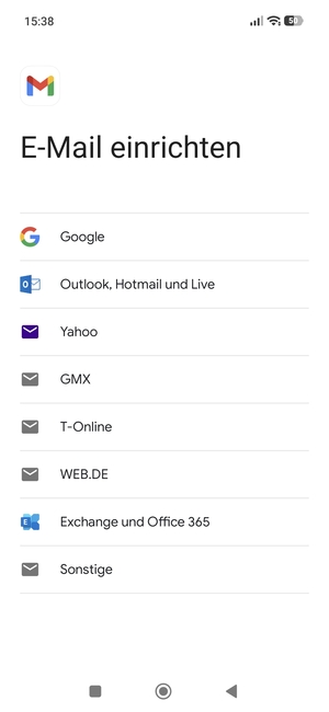 Wählen Sie Exchange und Office 365