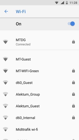 You are now connected to the Wi-Fi network