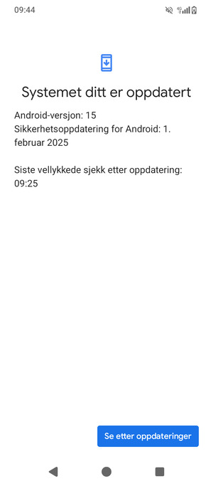 Hvis telefonen din er oppdatert, vil du se følgende skjermbilde