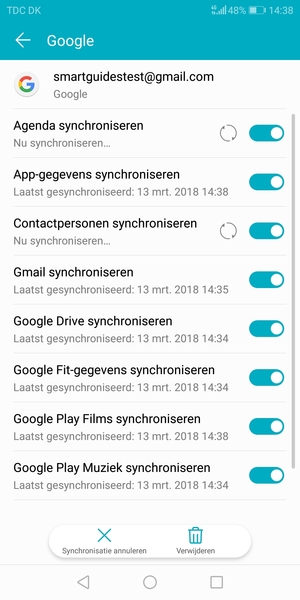 Uw gegevens worden gesynchroniseerd