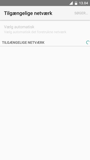 Afvent at søgningen er afsluttet