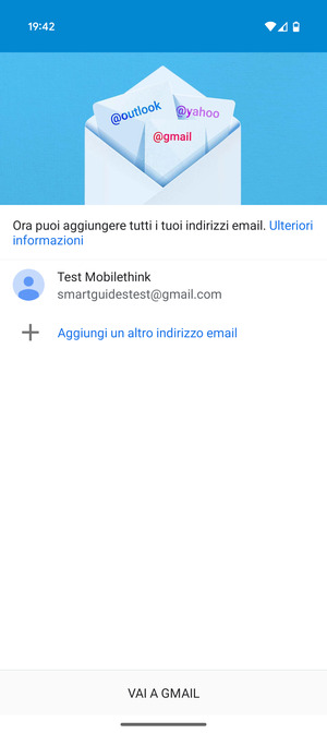 Seleziona VAI A GMAIL