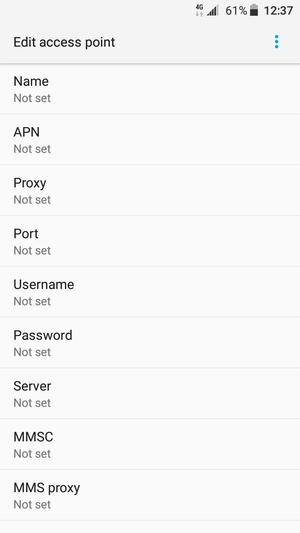 Enter MMS information
