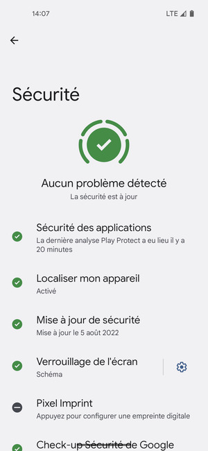 Votre téléphone est maintenant sécurisé par un écran de verrouillage