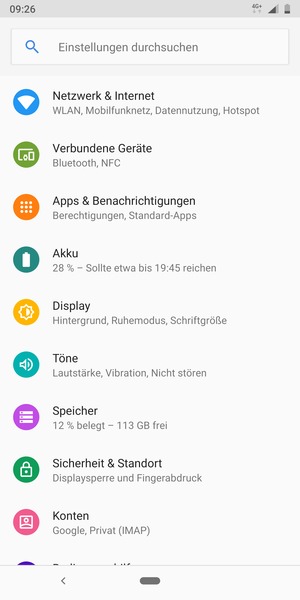 Wählen Sie Netzwerk & Internet