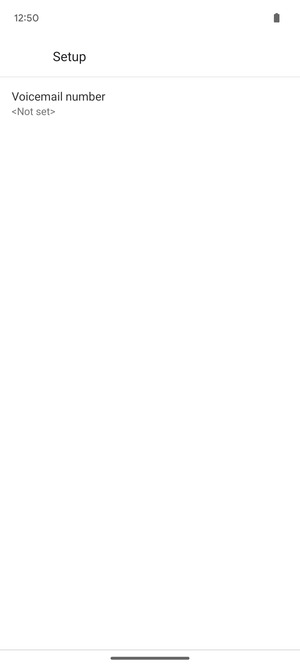 Select Voicemail number