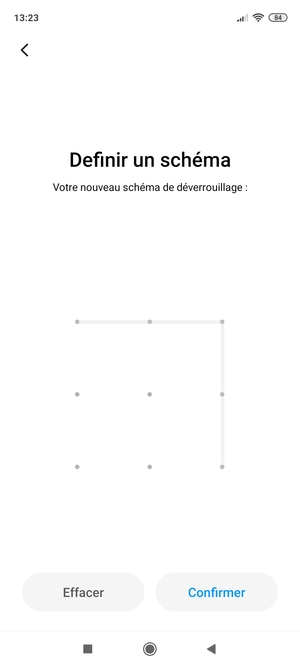 Dessinez de nouveau le schéma de déverrouillage