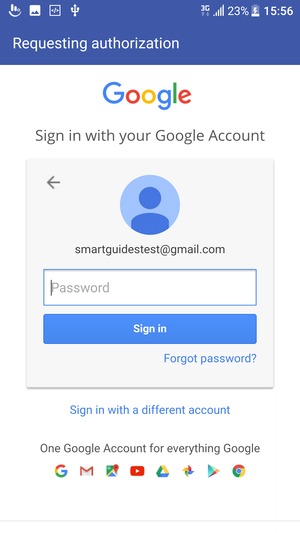 Enter your password and select Sign in