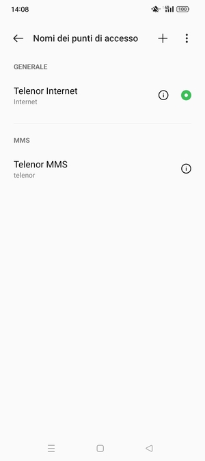 Seleziona il tasto Menu