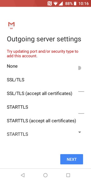 Select None and  NEXT