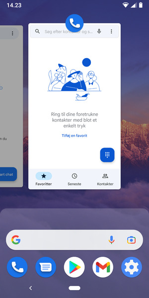 Swipe apps opad for at lukke dem