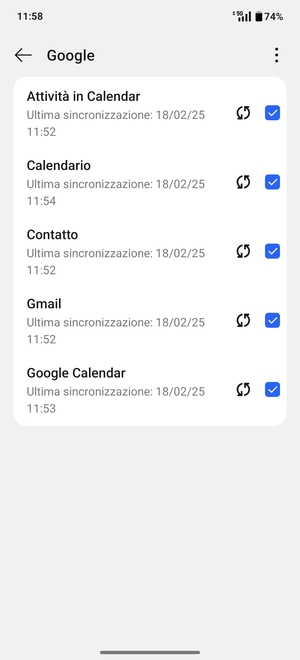 Seleziona il tasto Menu