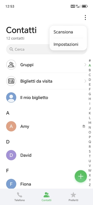 Seleziona Impostazioni