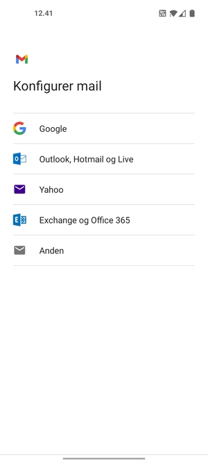Vælg Google