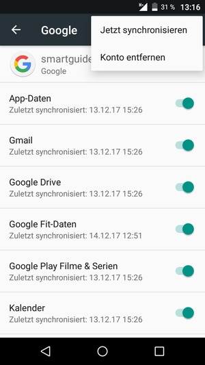 Wählen Sie Jetzt
synchronisieren