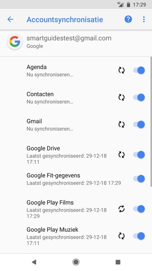 Uw gegevens worden gesynchroniseerd