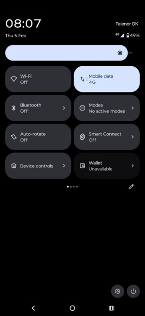 Adjust brightness to the required level