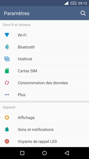 Sélectionnez Plus