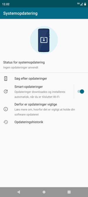 Vælg Søg efter opdateringer