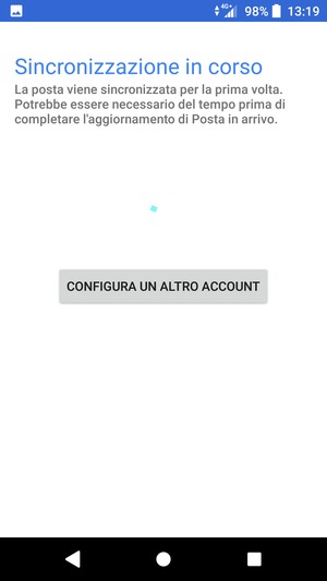 Attendi il completamento del processo di sincronizzazione