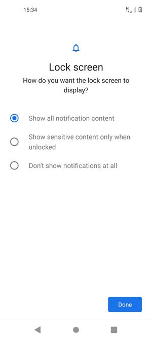 Select your preferred option and select Done