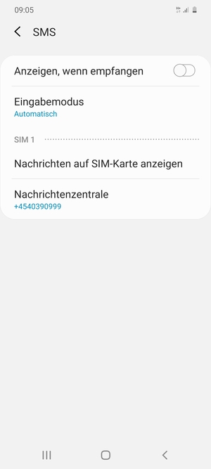Wählen Sie Nachrichtenzentrale
