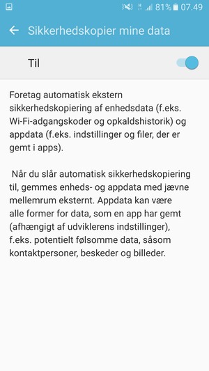 Vælg Tilbage-knappen