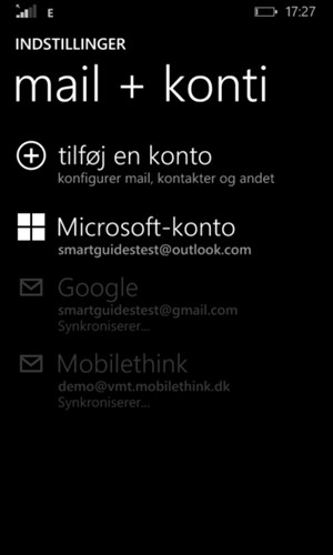 Din konto er klar til brug