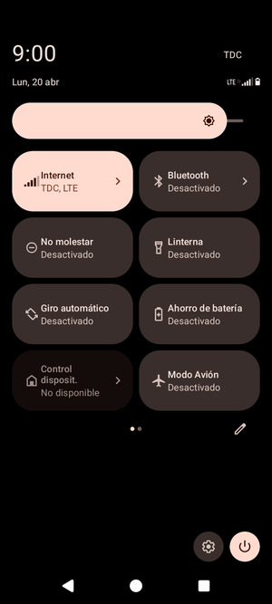 Ajuste el brillo al nivel requerido