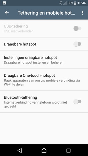 Selecteer Instellingen draagbare hotspot