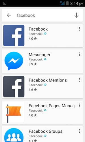 Select the app