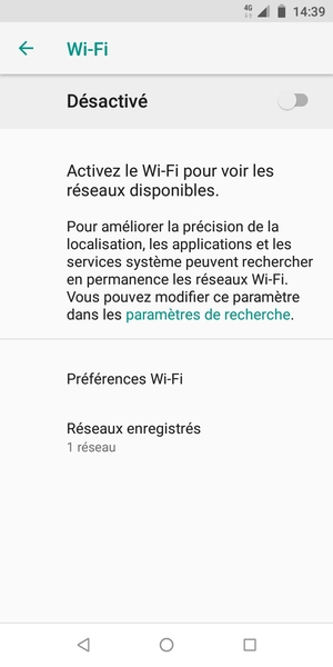 Activer le Wi-Fi