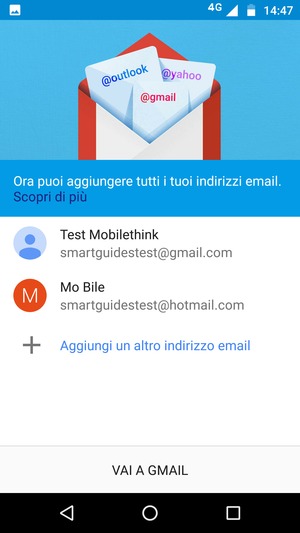 Seleziona VAI A GMAIL