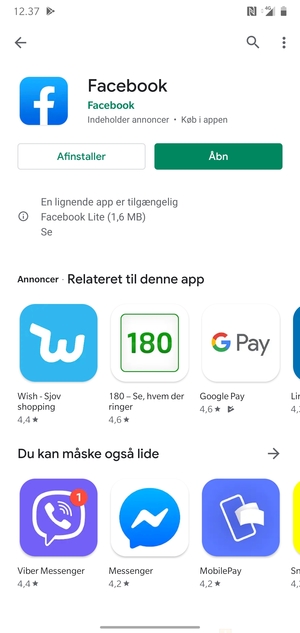 Vælg Åbn