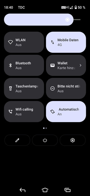 Stellen Sie die Helligkeit auf das erforderliche Niveau