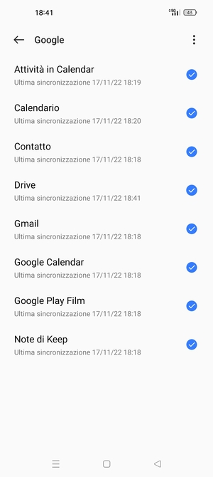 Seleziona il tasto Menu